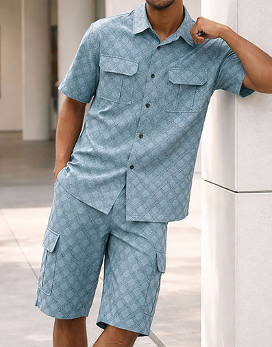 Briggs Short Set in Light Blue Denim for $$99.00