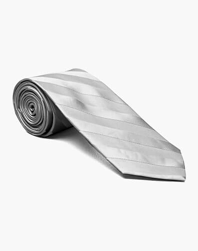 Liam Tie And Hanky Set in Silver for $20.00