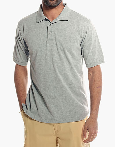 Colin Solid Color Polo in Gray for $39.00