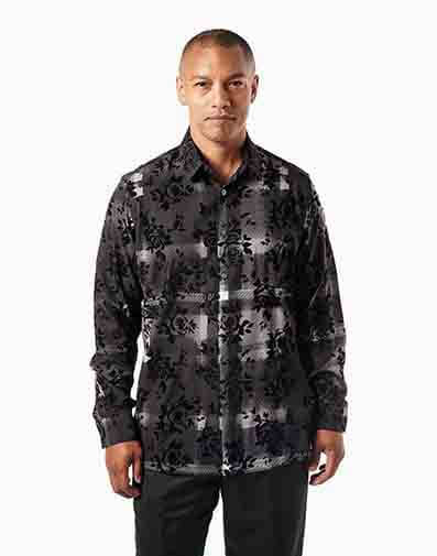 Chase Button Down Shirt in Black Multi for $$39.90