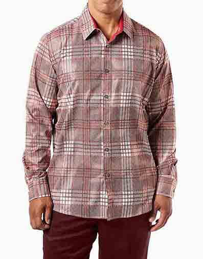 Colton Button Down Shirt in Red for $69.00