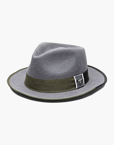 Kolter Fedora Wool Felt Pinch Front Hat in Gray for $$44.99