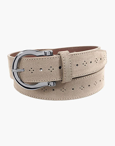 Richmond Suede Perf Belt in Sand for $39.00