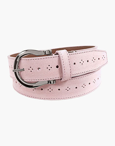 Richmond Suede Perf Belt in Misty Rose for $39.00