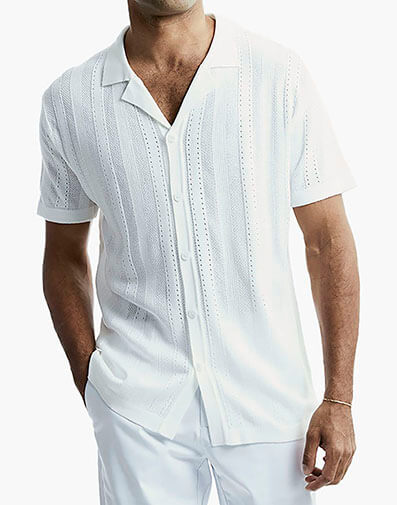 Dean Button Down Shirt in White for $79.00