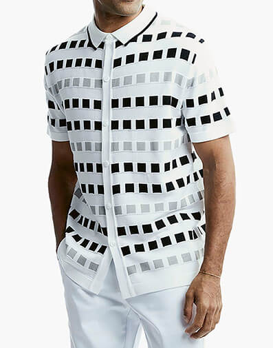 Pablo Button Down Shirt in White for $79.00