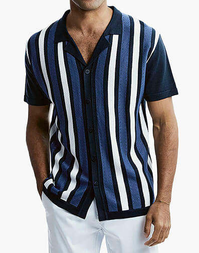 Brooks Button Down Shirt in Navy for $79.00