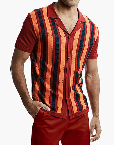 Brooks Button Down Shirt in Red for $79.00