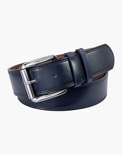 Dylan Genuine Leather Belt in Navy for $40.00