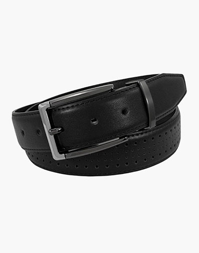 Pacer Perf Leather Belt in Black for $35.00