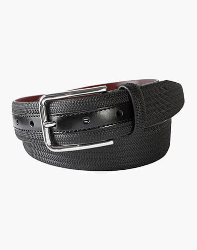 Mobley Patterned Belt in Black for $35.00