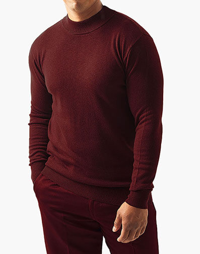 Asher Mock Neck Sweater in Sienna for $$79.00