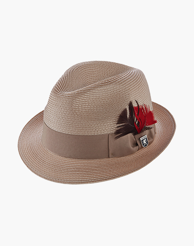 Belmont Fedora Poly Braid Pinch Front Hat