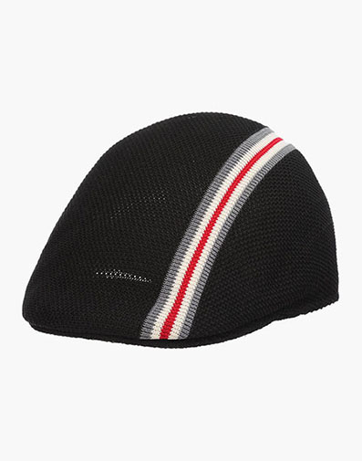 Corktown Flat Cap Knit Polyester Hat in Black for $50.00