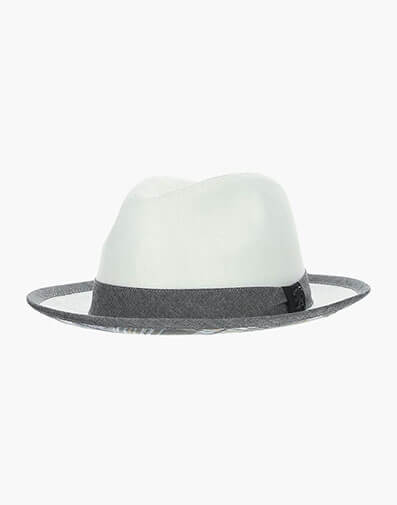 San Marco Fedora Polyester Pinch Front Hat in Ivory for $$35.00