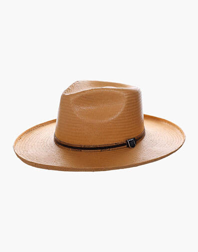Milano Fedora Toyo Pinched Front Hat in Wheat for $$75.00
