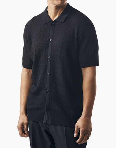 Trento Button Down Shirt in Black for $$69.00