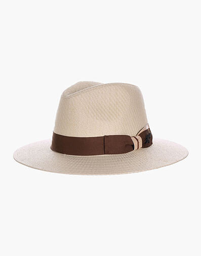 Ervan Fedora Toyo Pinch Front Hat in Natural for $$55.00