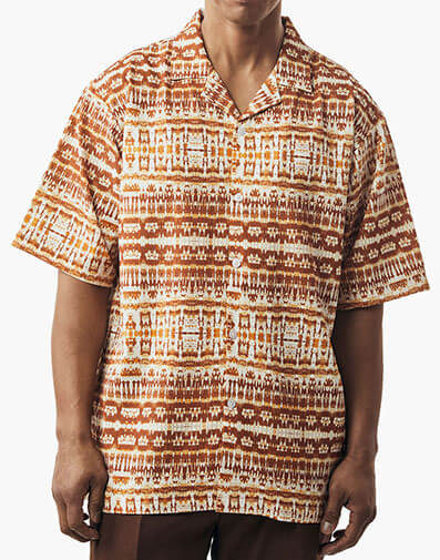 Luca Button Down Shirt in Rust for $$29.90