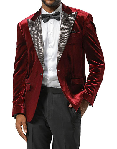Caan Suit Jacket in Burgundy for $$175.00