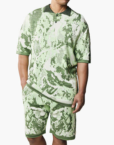 Johannes Short Set in Green for $$99.90