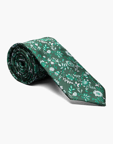 Clifford Tie & Hanky Set in Green Multi for $$20.00