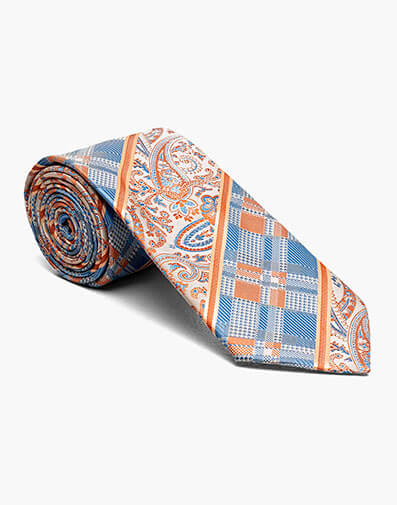 Rodri Tie & Hanky Set in Orange for $$26.00
