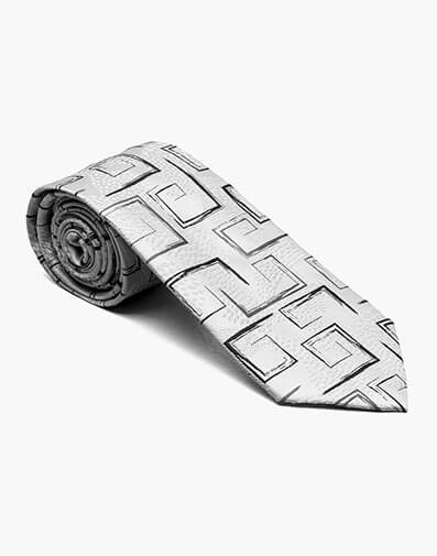 Norwich Tie & Hanky Set in Black and Silver for $20.00
