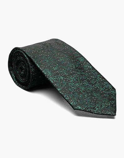 Levi Tie And Hanky Set in Dark Green for $20.00