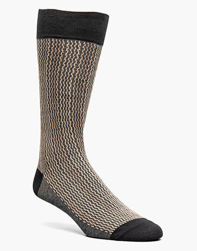 Offset Lines Men’s Crew Dress Sock in Gray Multi for $$12.00