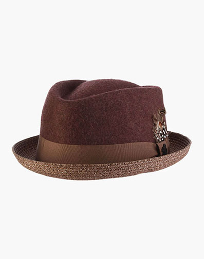 Hillsdale Fedora Wool Felt Pinch Front Hat