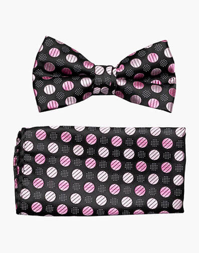 Bruno Bow Tie & Hanky Set in Pink for $$24.00