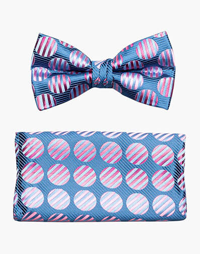 Rudolph Bow Tie & Hanky Set in Blue for $$24.00