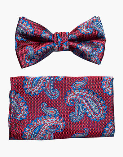 Hans Bow Tie & Hanky Set in Red for $$24.00