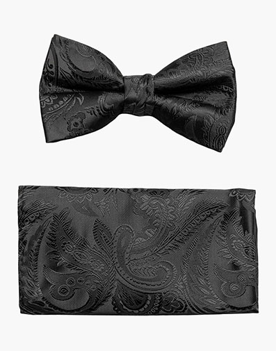 Oliver Bow Tie & Hanky Set in Black for $$18.00