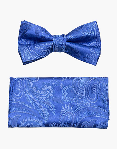 Oliver Bow Tie & Hanky Set in Royal for $$18.00