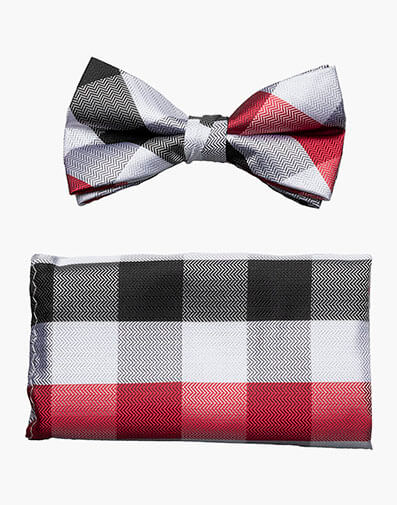Armando Bow Tie & Hanky Set in Red for $$18.00