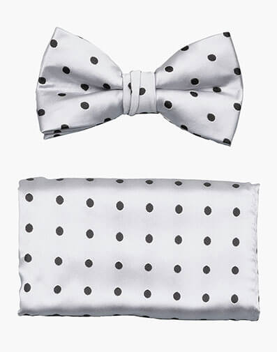 Giroux Bow Tie & Hanky Set in Gray for $$18.00