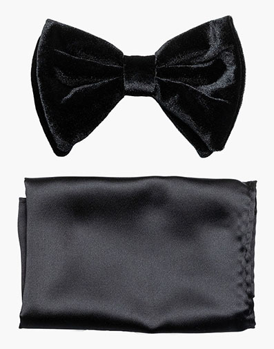 Spratley Bow Tie & Hanky Set in Black for $$26.00