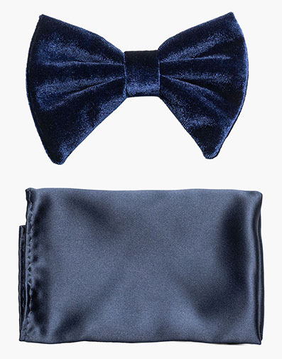 Spratley Bow Tie & Hanky Set in Navy for $$26.00