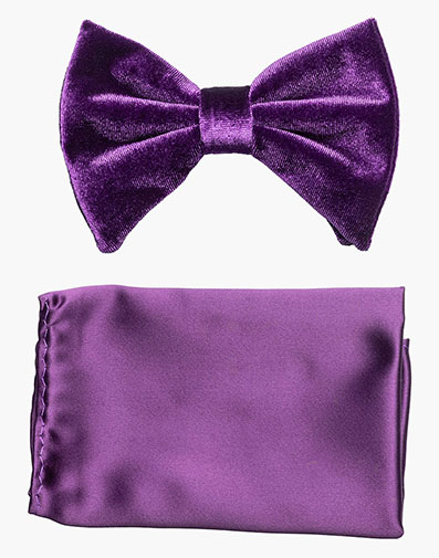 Spratley Bow Tie & Hanky Set in Purple for $$26.00