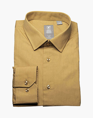 Aliota Dress Shirt Point Collar in Yellow for $49.00