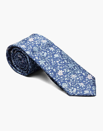 Devon Skinny Tie & Hanky Set in Blue Multi for $20.00